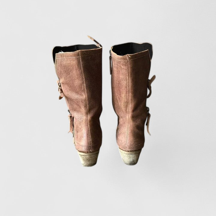 Women's Orthopedic Western Classic Ankle Boots — Everyday in Brown