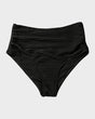 Women's textured knot-front bikini set with high-waisted briefs