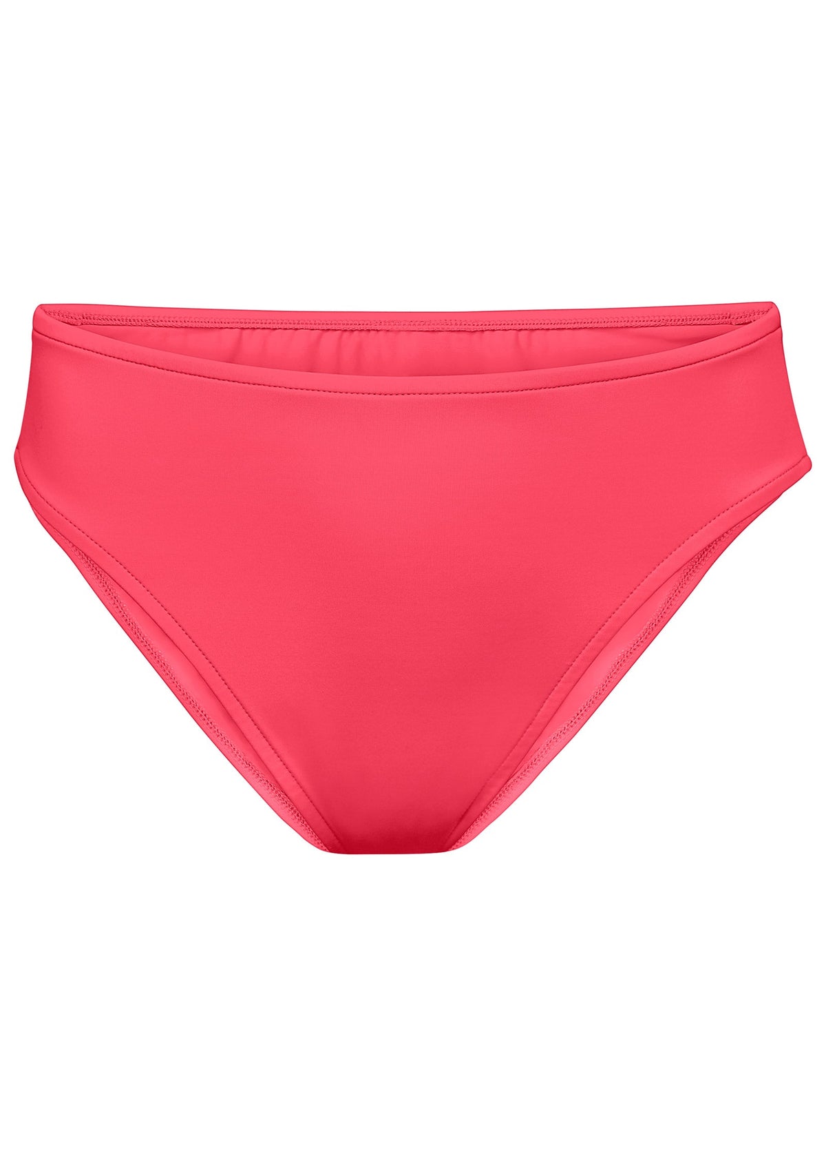Women's bright pink high-rise moderate bikini bottoms