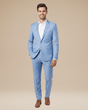 Men's two-piece suit with notch-lapel jacket and matching trousers