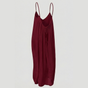 Women's flowing backless maxi dress with V-neckline and spaghetti straps