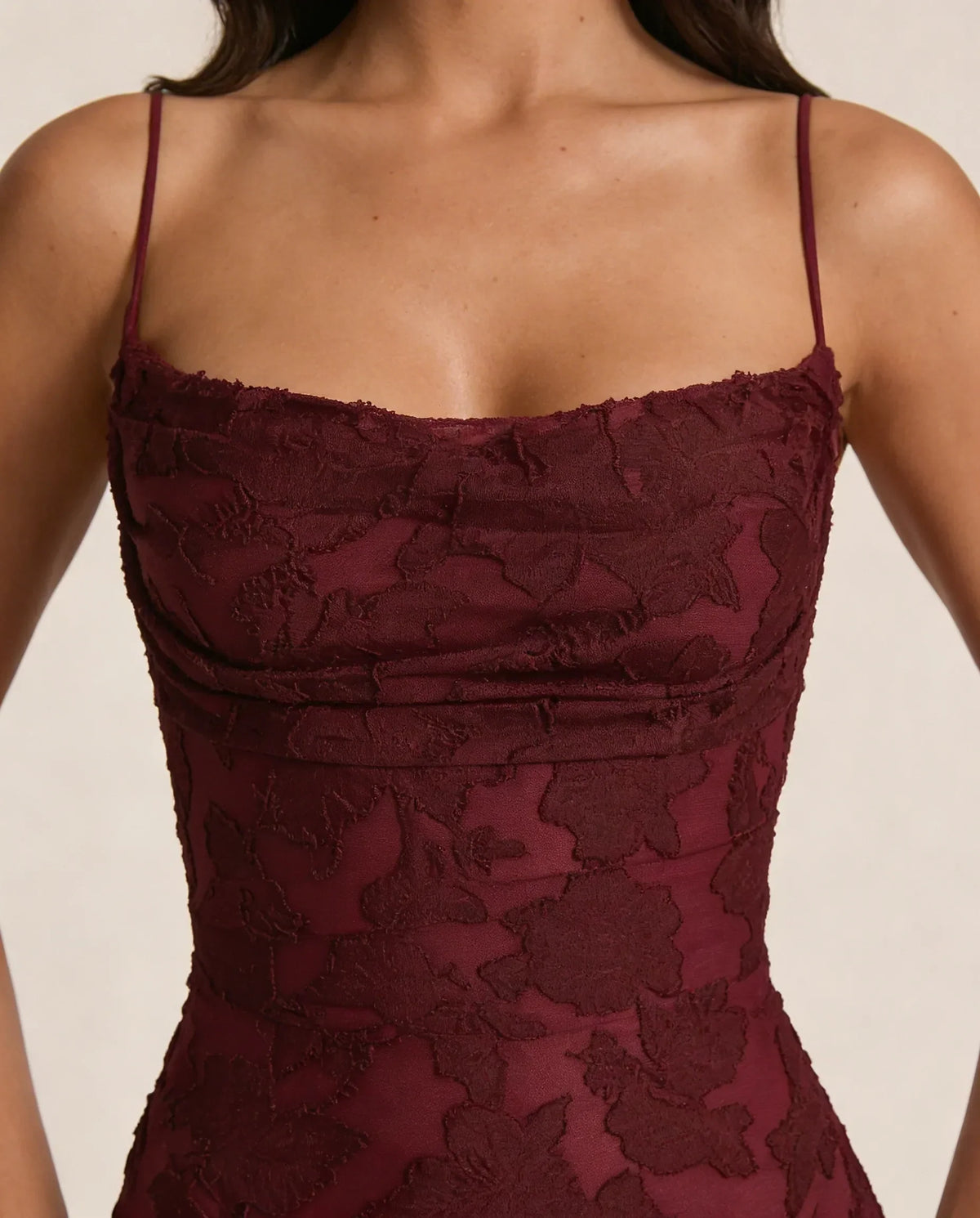 Women's floral maxi dress with square neckline, spaghetti straps and full floor-length skirt