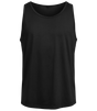 Men's plain sleeveless vest with round neck and straight fit