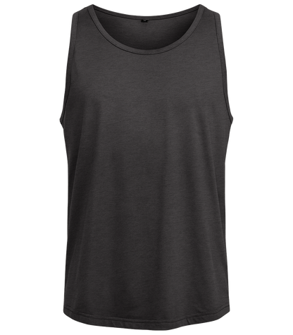 Men's plain sleeveless vest with round neck and straight fit