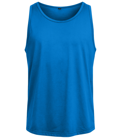 Men's plain sleeveless vest with round neck and straight fit