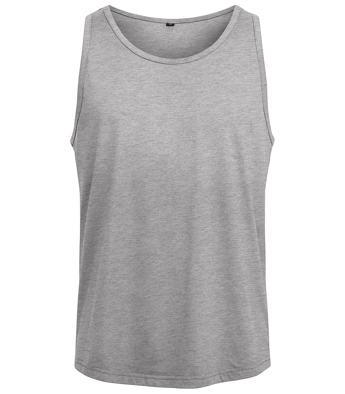 Men's plain sleeveless vest with round neck and straight fit