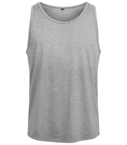 Men's plain sleeveless vest with round neck and straight fit
