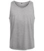 Men's plain sleeveless vest with round neck and straight fit