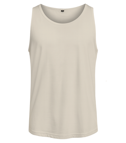 Men's plain sleeveless vest with round neck and straight fit