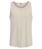 Men's plain sleeveless vest with round neck and straight fit