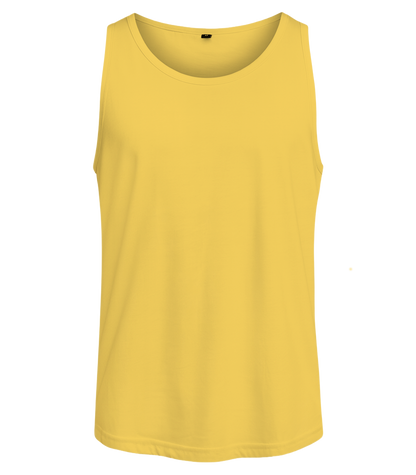 Men's plain sleeveless vest with round neck and straight fit