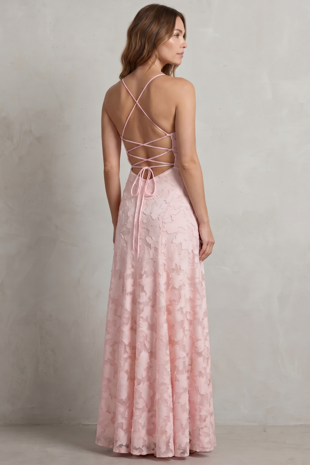 Women's floral maxi dress with ruched bodice and spaghetti straps