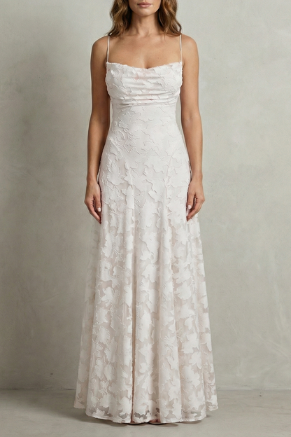 Women's floral maxi dress with ruched bodice and spaghetti straps