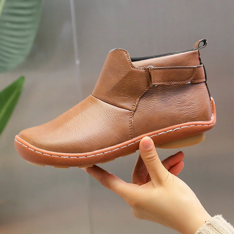 Women's Orthopedic Flat-Sole Ankle Boots — Winter