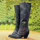 Women's Comfort Side-Zip Block-Heel Knee-High Boots — Walking