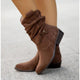 Women's Comfort Side-Zip Low-Heel Mid-Calf Boots — Everyday