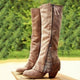 Women's Comfort Side-Zip Block-Heel Knee-High Boots — Walking