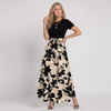 Floral negro y crema