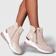 Women's Orthopedic Zip-Up Wedge-Heel Ankle Boots — Walking