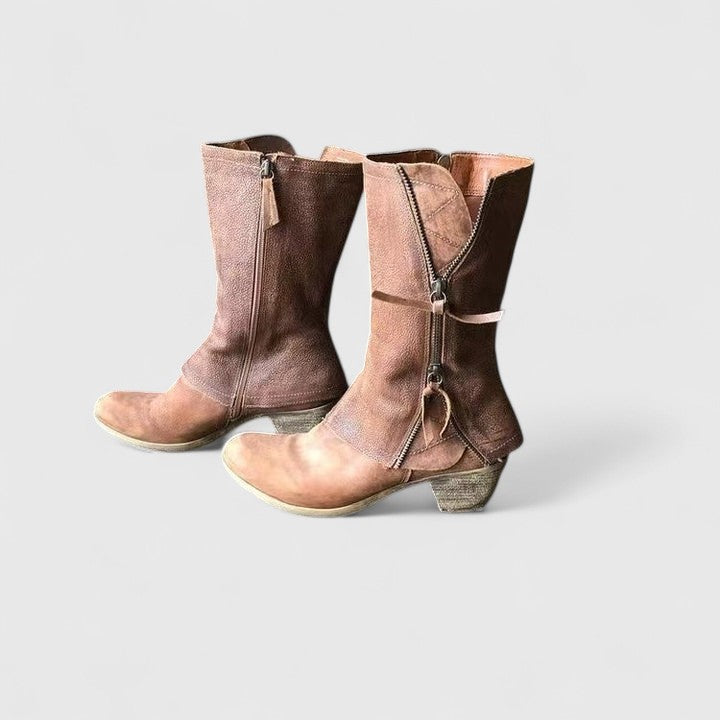 Women's Orthopedic Western Classic Ankle Boots — Everyday in Brown