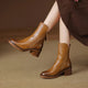 Women's Orthopedic Zip-Up Block-Heel Ankle Boots — Winter