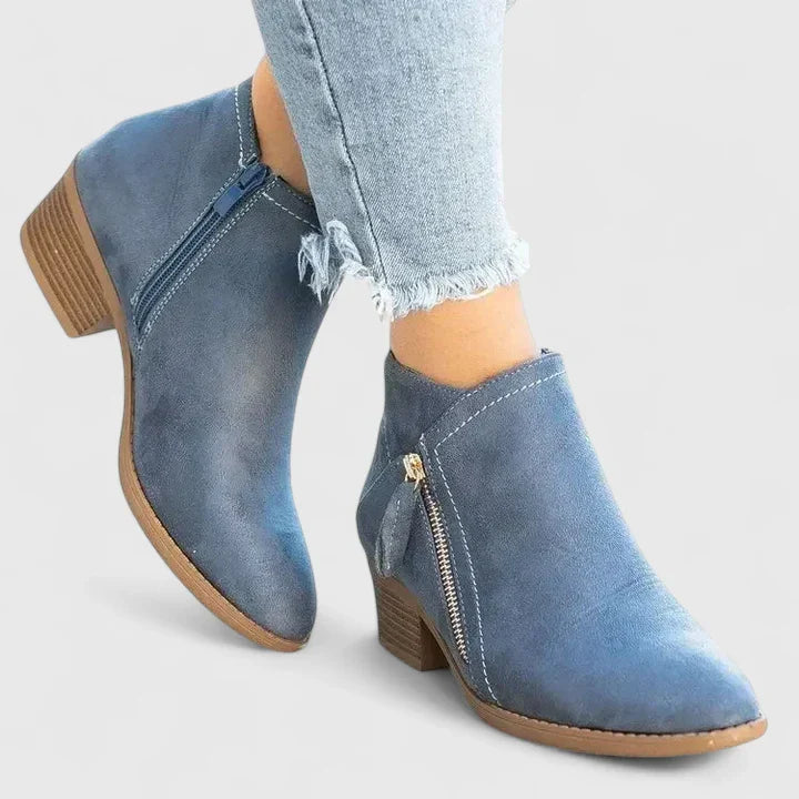 Women's Orthopedic Side-Zip Low-Heel Ankle Boots — Winter