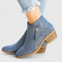 Women's Comfort Side-Zip Low-Heel Ankle Boots