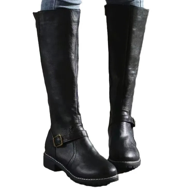 Women's Orthopedic Buckle-Strap Flat-Sole Ankle Boots — Everyday