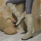Women's Comfort Buckle-Strap Flat-Sole Knee-High Boots — Everyday