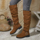Women's Comfort Buckle-Strap Flat-Sole Knee-High Boots — Everyday