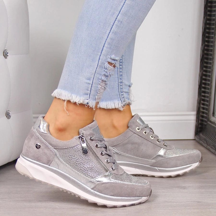 Women's Orthopedic Side-Zip Soft-Sole Sneakers — Everyday