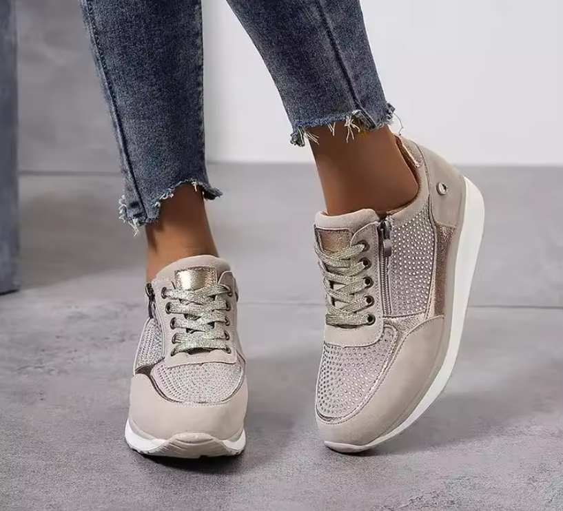 Women's Orthopedic Side-Zip Soft-Sole Sneakers — Everyday