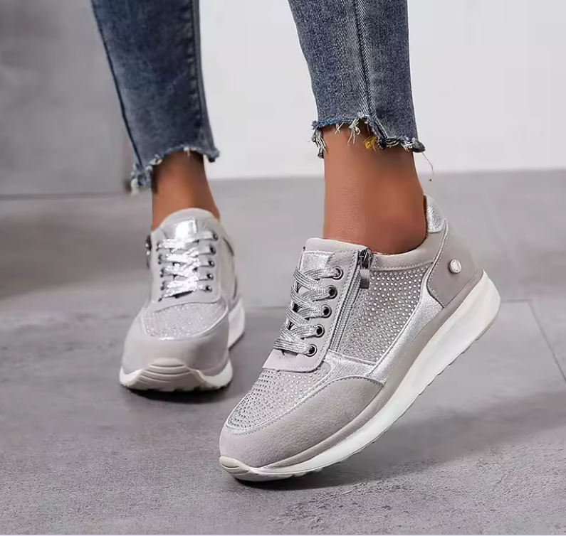 Women's Orthopedic Side-Zip Soft-Sole Sneakers — Everyday