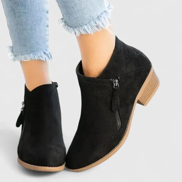 Women's Orthopedic Side-Zip Low-Heel Ankle Boots — Winter