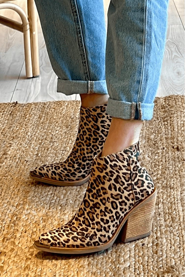 Women's Comfort Block-Heel Pointed-Toe Western Boots — Everyday in Brown