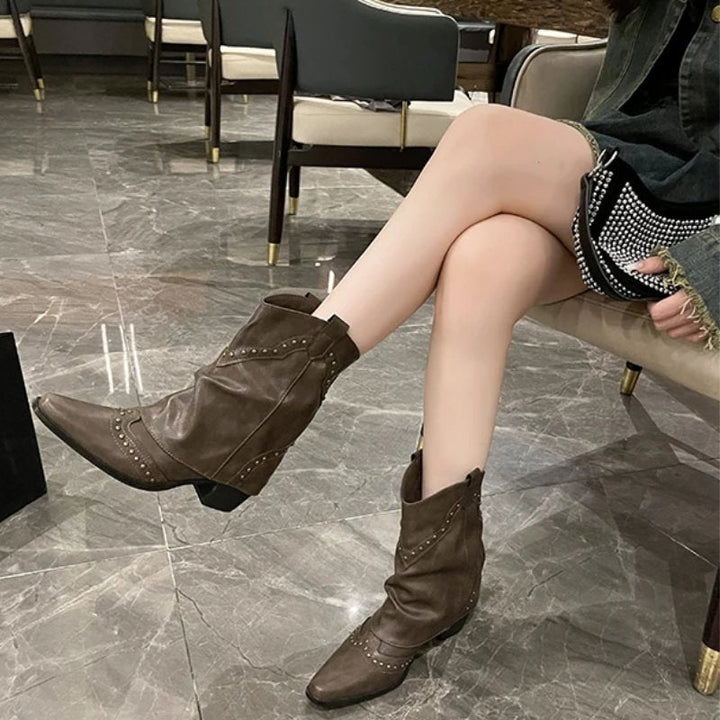 Women's Comfort Mid-Heel Western Boots — Everyday