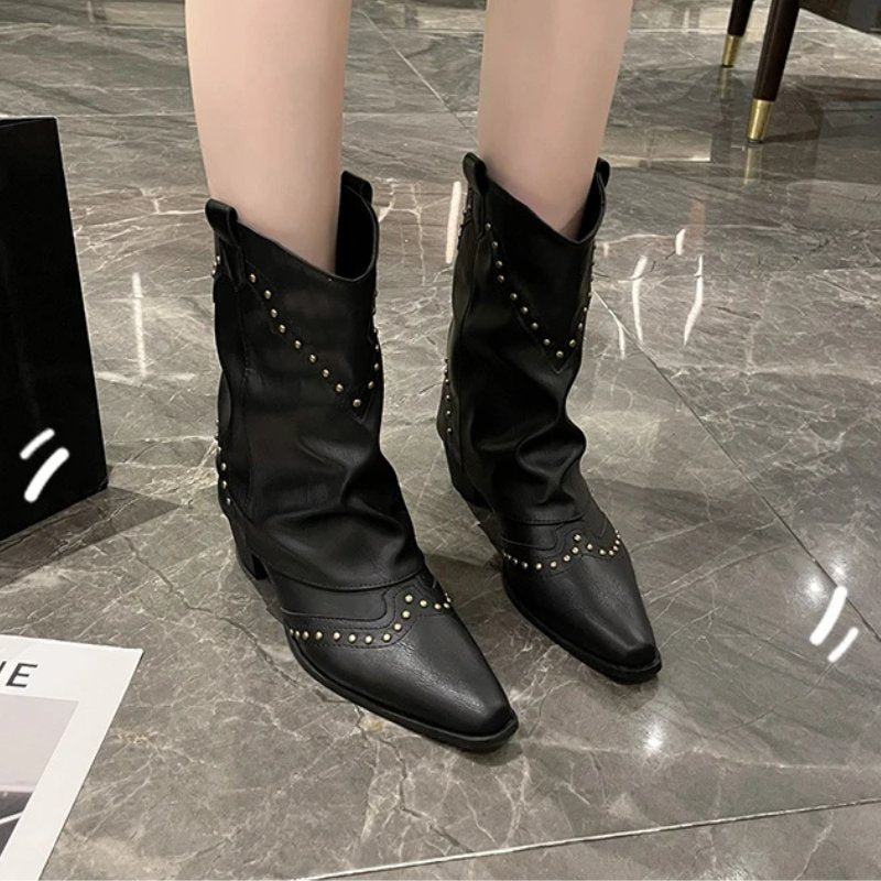 Women's Comfort Mid-Heel Western Boots — Everyday