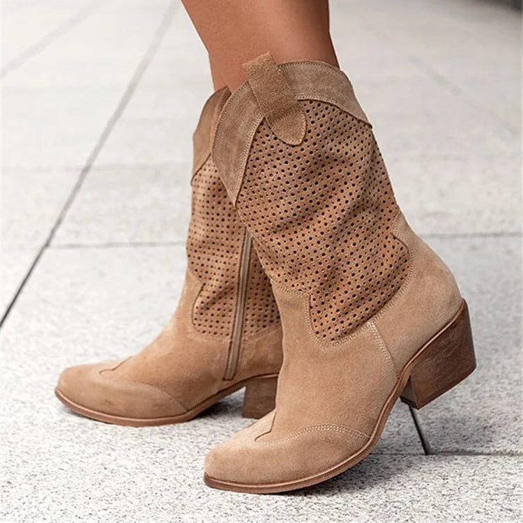 Women's Orthopedic Side-Zip Block-Heel Ankle Boots — Winter