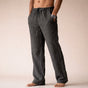 Men's relaxed straight-leg drawstring trousers with side pockets