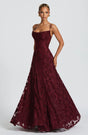 Women's floral maxi dress with square neckline and spaghetti straps