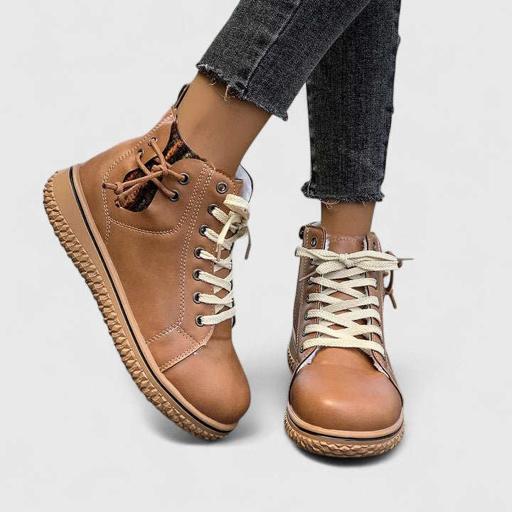 Women's Orthopedic Lace-Up Bohemian Ankle Boots — Winter
