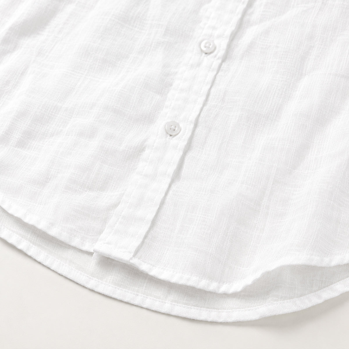 Men's plain casual shirt with open collar, button front and rolled sleeves