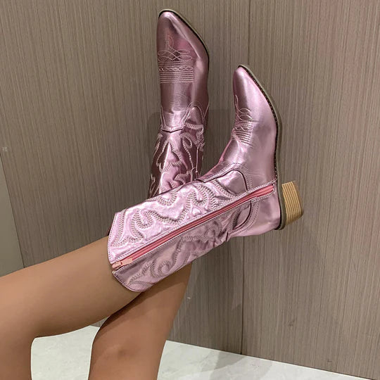 Women's Comfort Side-Zip Block-Heel Western Boots — Everyday