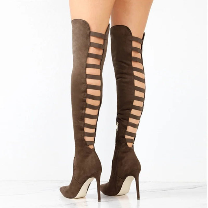Women's Comfort Platform Cut-Out Over-the-Knee Boots — Evening