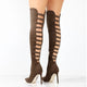 Women's Comfort Platform Cut-Out Over-the-Knee Boots — Evening