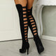 Women's Comfort Platform Cut-Out Over-the-Knee Boots — Evening