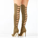 Women's Comfort Platform Cut-Out Over-the-Knee Boots — Evening