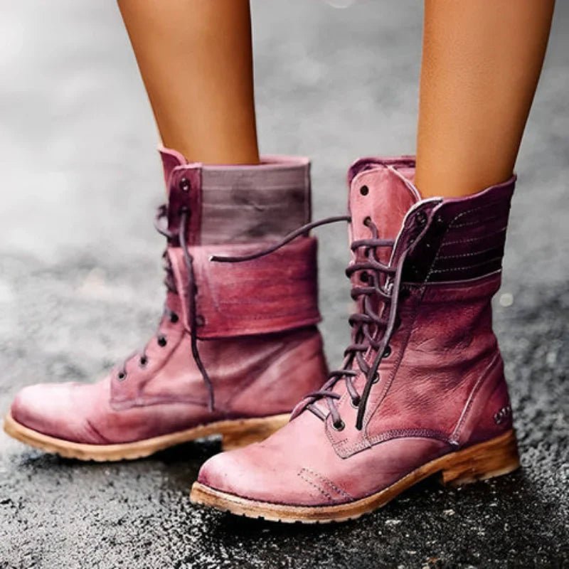 Women's Comfort Lace-Up Combat Boots — Casual