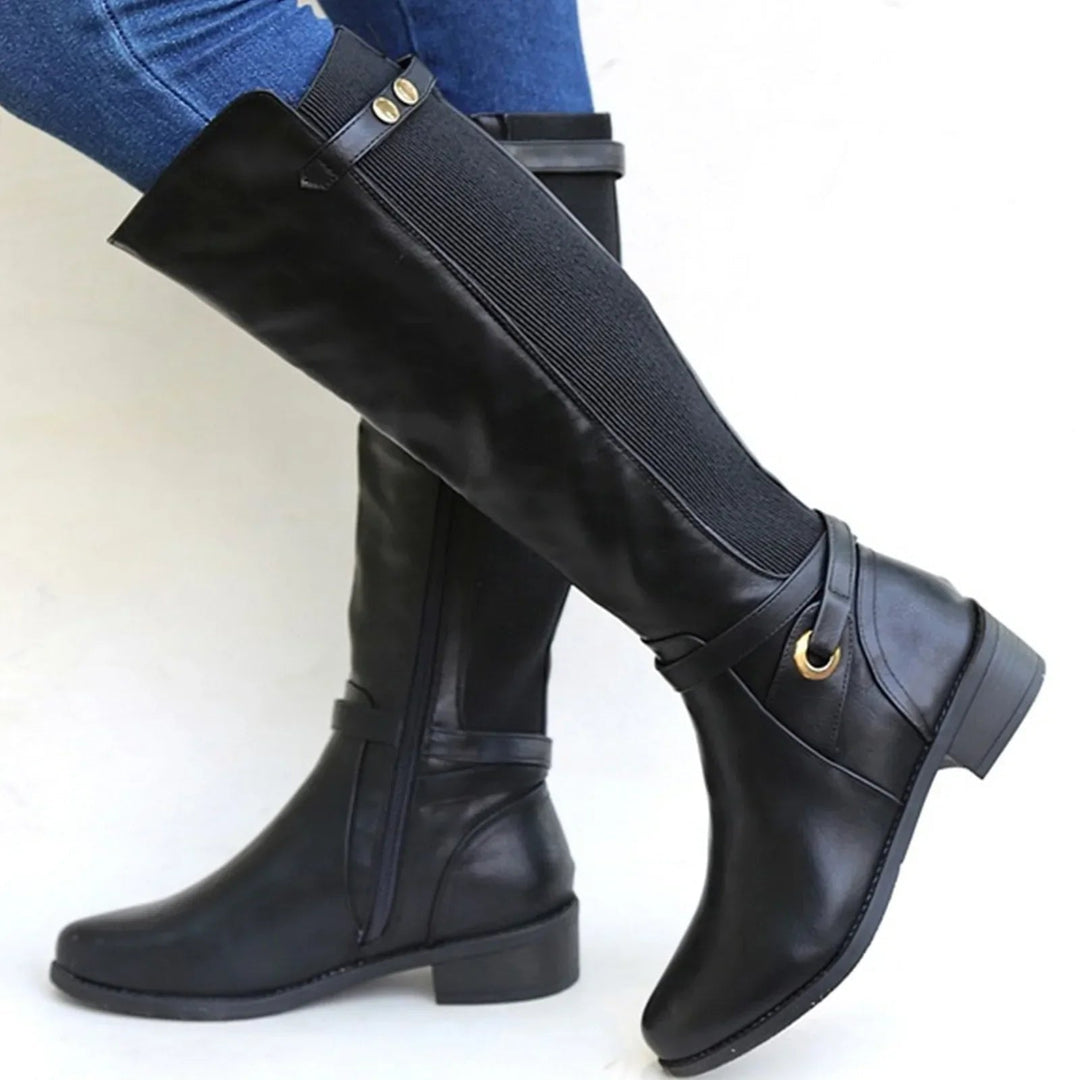Women's Orthopedic Block-Heel Knee-High Boots — Casual