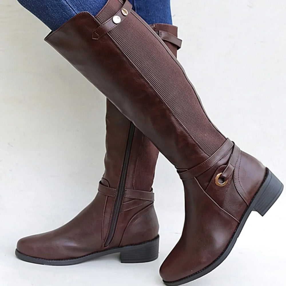 Women's Orthopedic Block-Heel Knee-High Boots — Casual